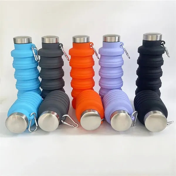 18oz Silicone Outdoor Collapsible Water Bottle