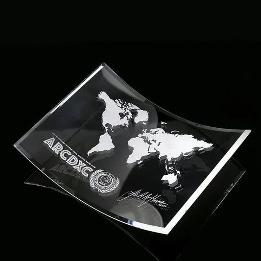 Curved Jade Glass Plaque