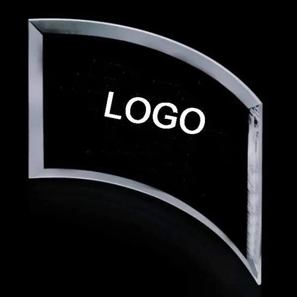 Curved Jade Glass Plaque