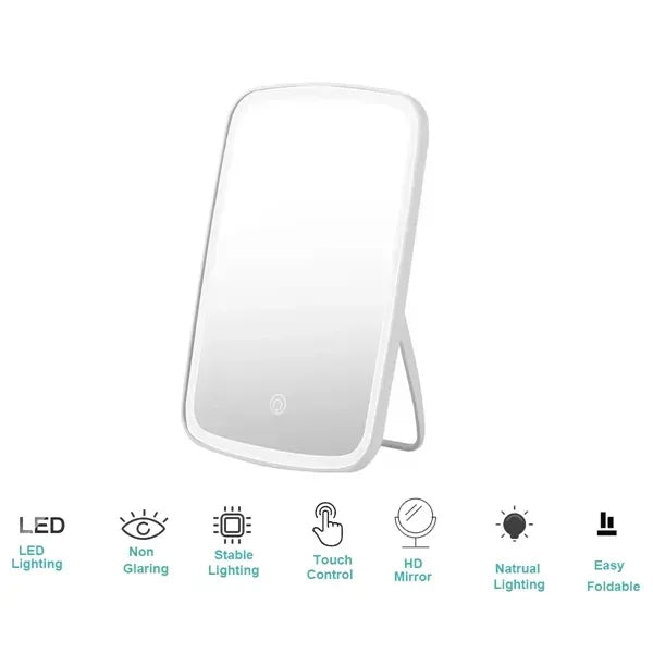 Makeup mirror with LED light