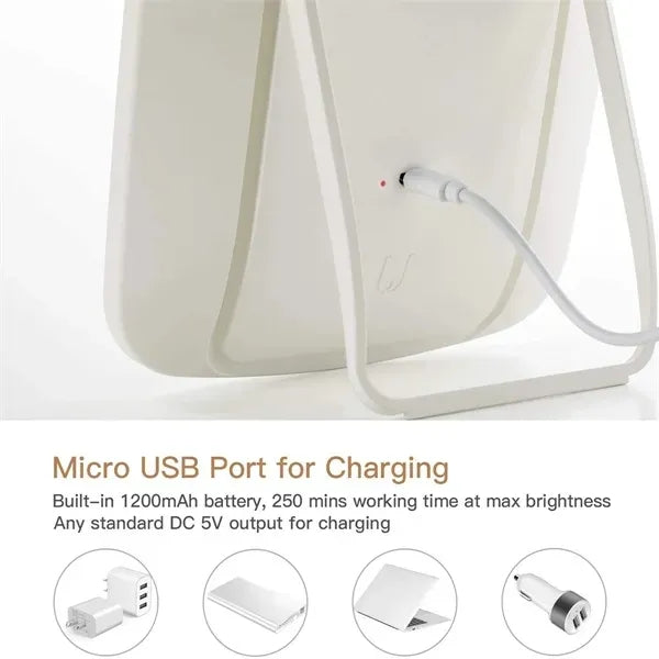 Makeup mirror with LED light