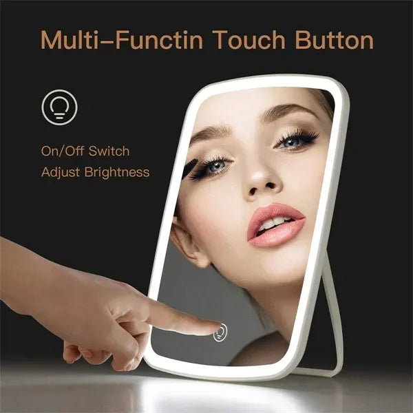 Makeup mirror with LED light