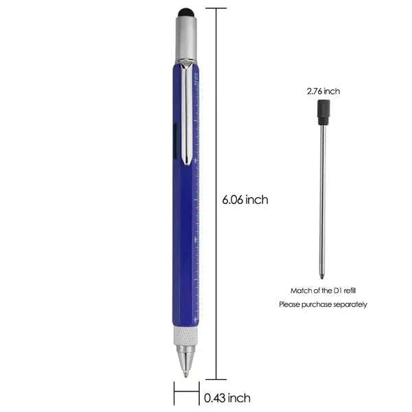 6 in 1 Aluminum Multi Tool Pen Set