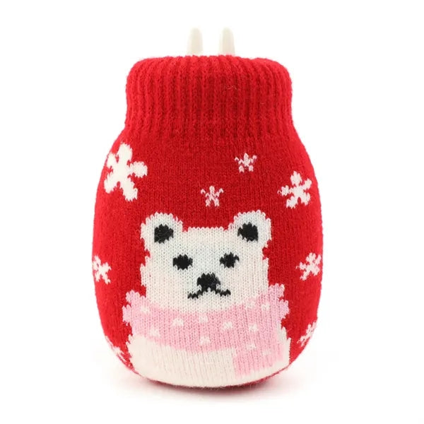 Team Logo Knitted Jacquard Hot Water Bag
