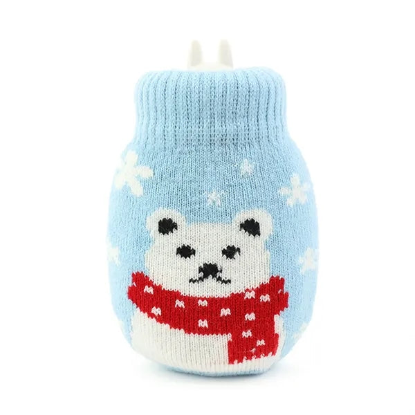 Team Logo Knitted Jacquard Hot Water Bag