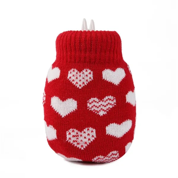 Team Logo Knitted Jacquard Hot Water Bag