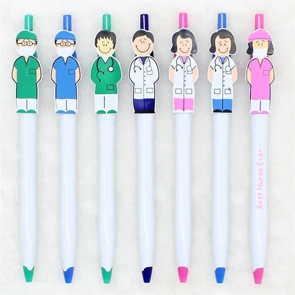 Assorted Soft Pottery Doctor Nurse Doll Pens