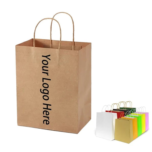 Recycled Brown Paper Bags Promotion Tote Business Gift