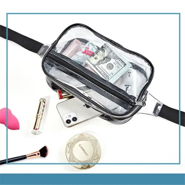 Adjustable Clear Fanny Pack for Women Men Stadium Approved