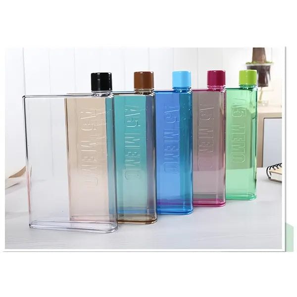 A6 Memo Notebook-Shape Plastic Water Bottle/Mug