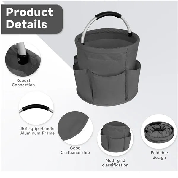 Foldable Bucket Tool Bag W/ Handle