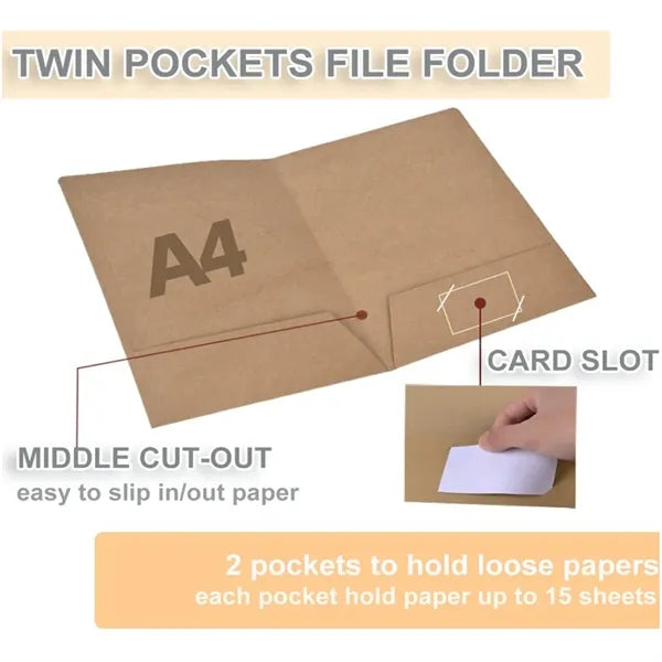 Paper File Folders With Pockets For Office School