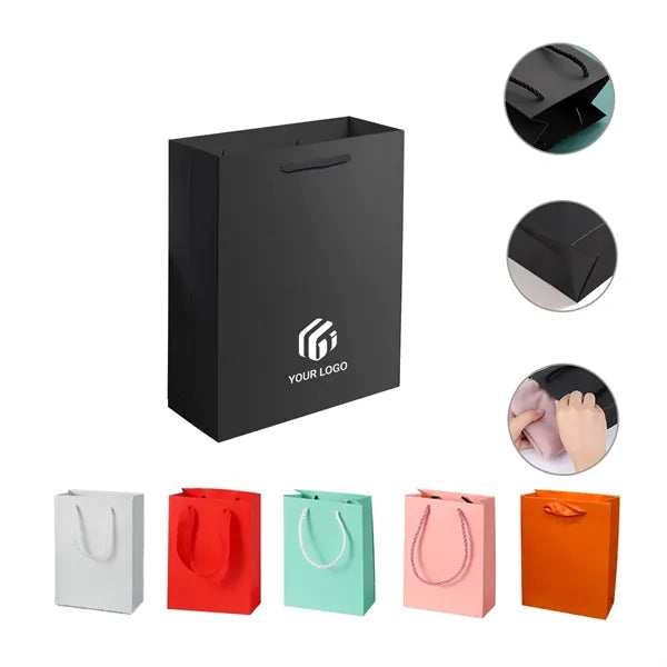 Reinforced Handle Customizable Eco-Friendly Gift Paper Bags