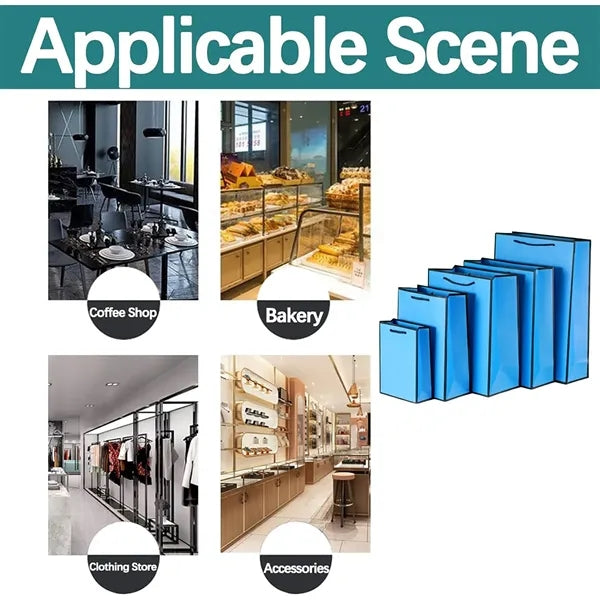 Reinforced Handle Customizable Eco-Friendly Gift Paper Bags