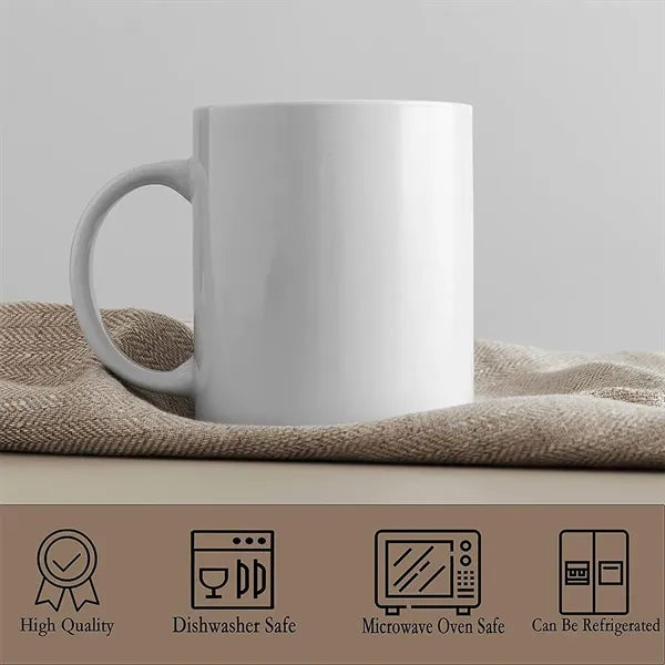 11oz Dishwasher Safe White Ceramic Sublimation Coffee Cup