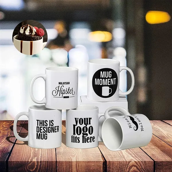 11oz Dishwasher Safe White Ceramic Sublimation Coffee Cup