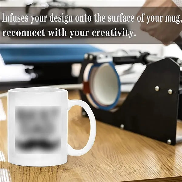 11oz Dishwasher Safe White Ceramic Sublimation Coffee Cup