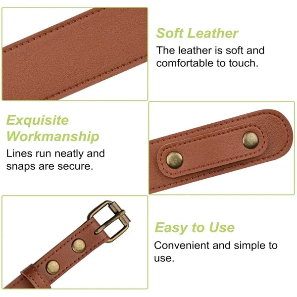 Adjustable Durable PU Leather Carry Strap for Picnic Blanket