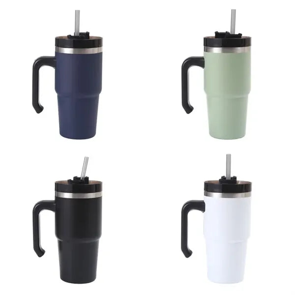 20 Oz Stainless Steel Travel Mug Tumbler with Lid and Straw