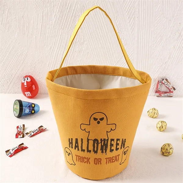 Halloween Candy Buckets Fabric Tote Gift Bags
