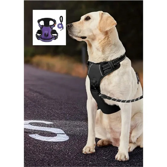 Adjustable Reflective Pet Chest Strap 5 Feet Traction Rope