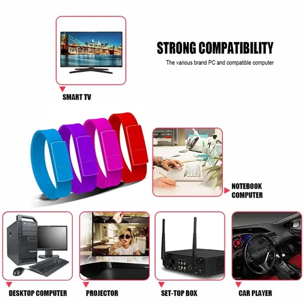 8GB Flash Drive Wristband