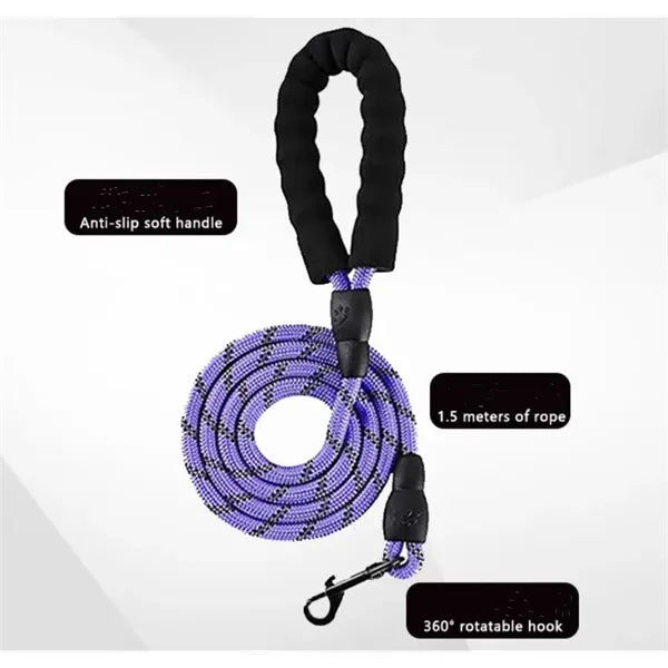 Adjustable Reflective Pet Chest Strap 5 Feet Traction Rope
