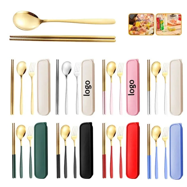 Portable Travel Utensils With Case