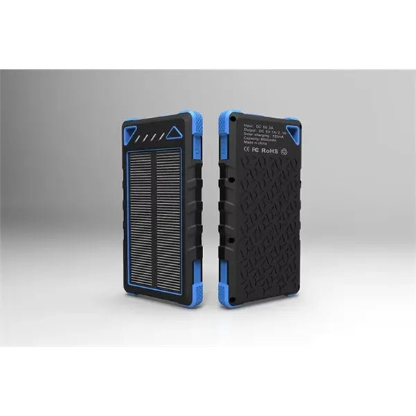 10,000 mAh Dual-USB Waterproof Solar Power Bank Charger