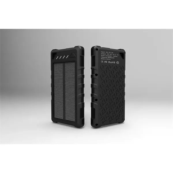 10,000 mAh Dual-USB Waterproof Solar Power Bank Charger