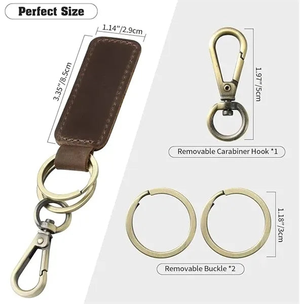 Universal Key Fob Keychain, Leather KeyChain Holder