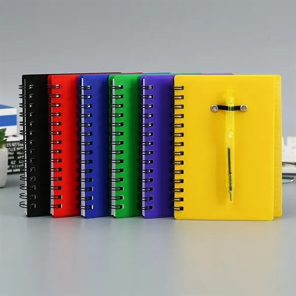 Waterproof Spiral Notebook with Pen