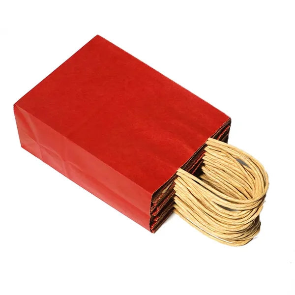 Colorful Kraft Paper Gift Bag with Twist Handle