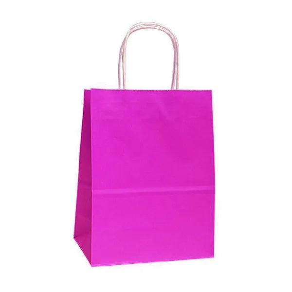 Colorful Kraft Paper Gift Bag with Twist Handle