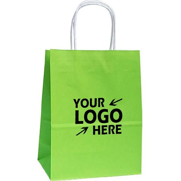 Colorful Kraft Paper Gift Bag with Twist Handle
