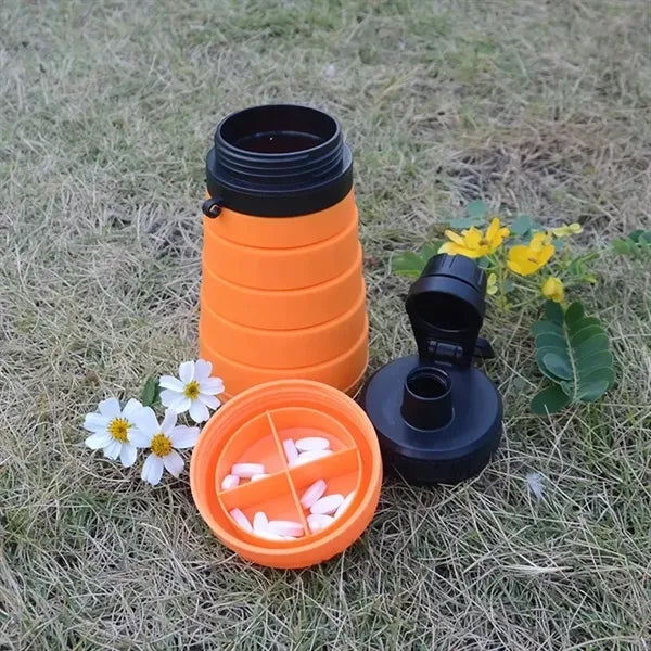 25 Oz Foldable Silicone Collapsible Storage Water Bottle