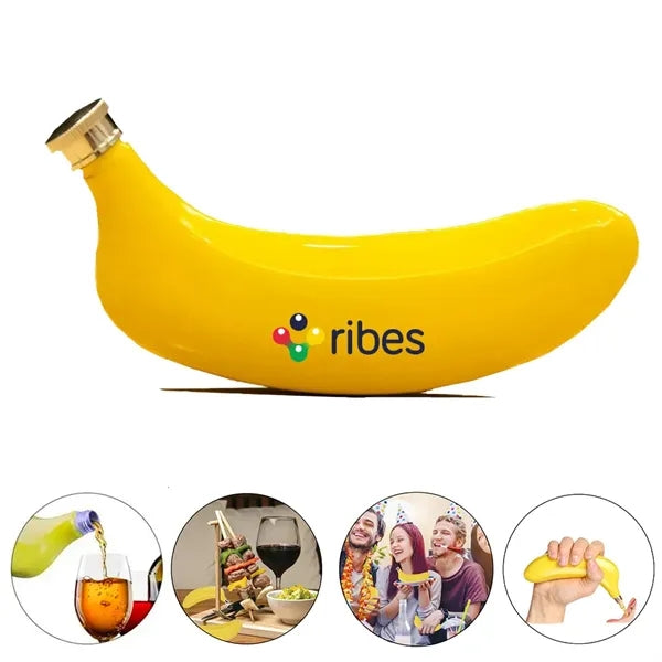 5oz Stainless Steel Banana Shaped Hip Flask