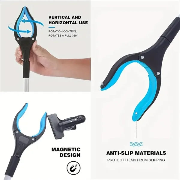 Folding Litter Picker Grabber Reacher Tool 360 rotating