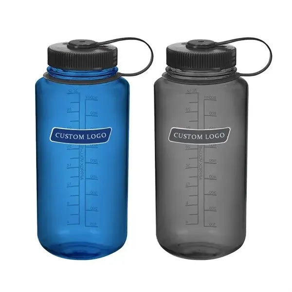 32 OZ BPA Free Plastic Water Bottle With Tethered Screwed-on