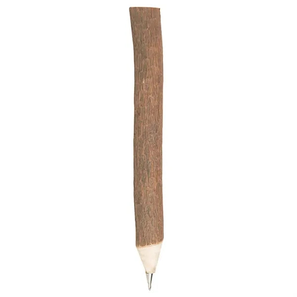 Wooden Twig Pen With Bark