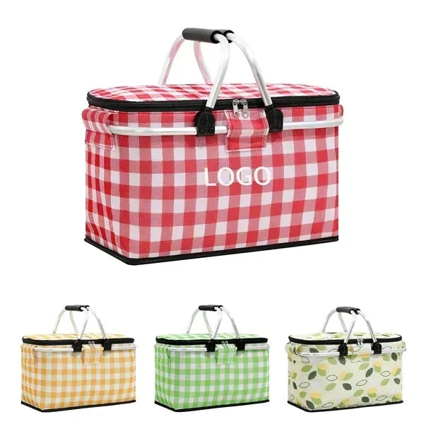 Outdoor Folding Insulated Refrigerated Picnic Basket