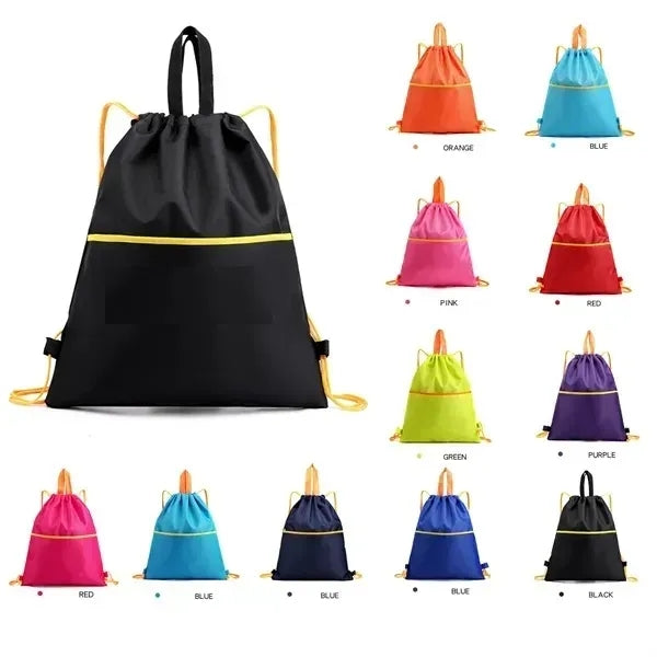 Waterproof Drawstring Gym Backpack With Zipper
