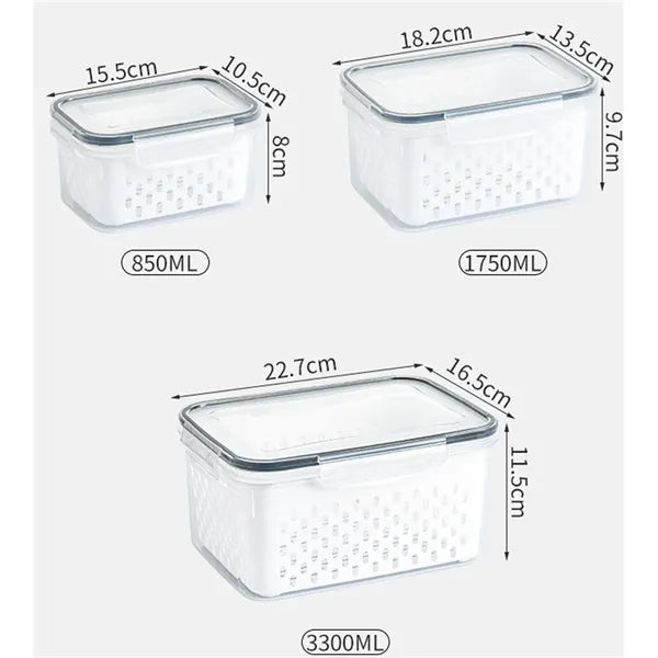 3 Pack Food Storage Containers
