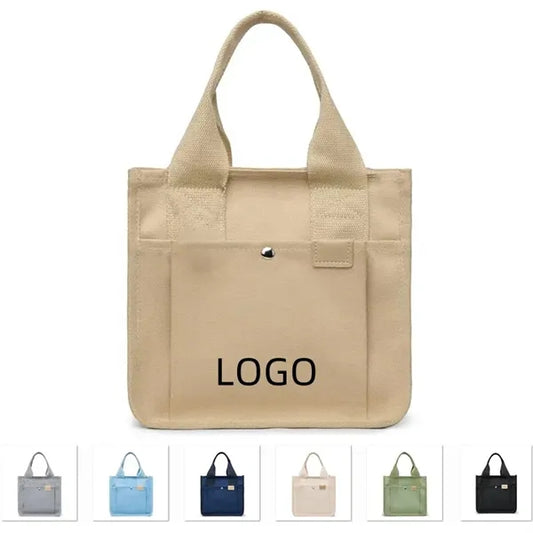 Travel Leisure Canvas Tote Bag Personal Item Book Handbag