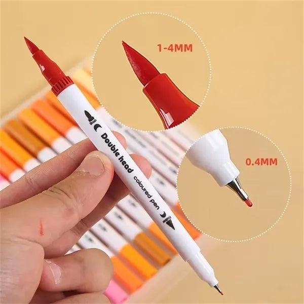 24 Colors Dual Tip Acrylic Paint Pens For Rock Paintin