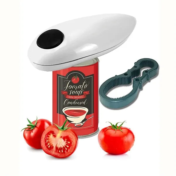 Automatic electric can and manual bottle opener