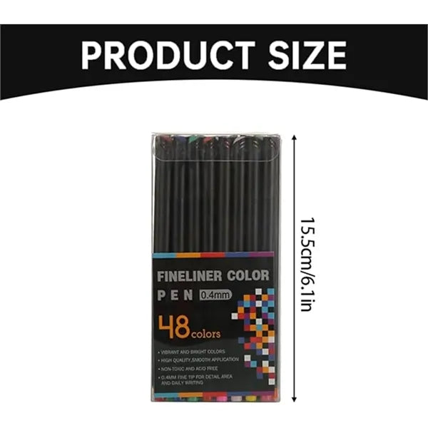 Watercolor Superfine Markers 48 Colors Brightly