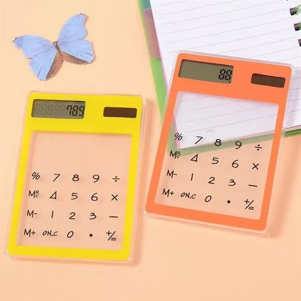 Solar Energy Transparent Touch Screen Calculator