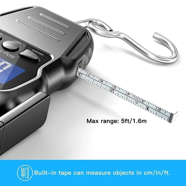 110lb/50kg Luggage Scale Digital With Measuring Tape