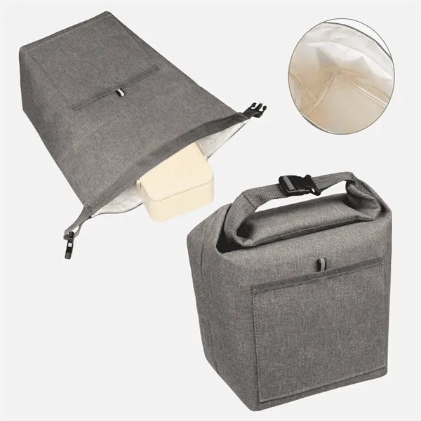 Large Foldable Durable Roll-top Insulated Lunch Tote Bag